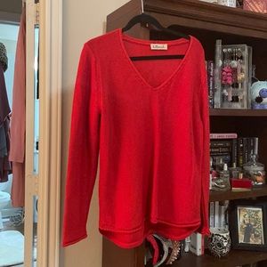 Fire red kittenish sweater